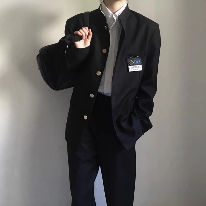 Traje Zhongshan de alta gama y uniforme DK de estilo japonés para niños: conjunto de tres piezas de estilo urbano
