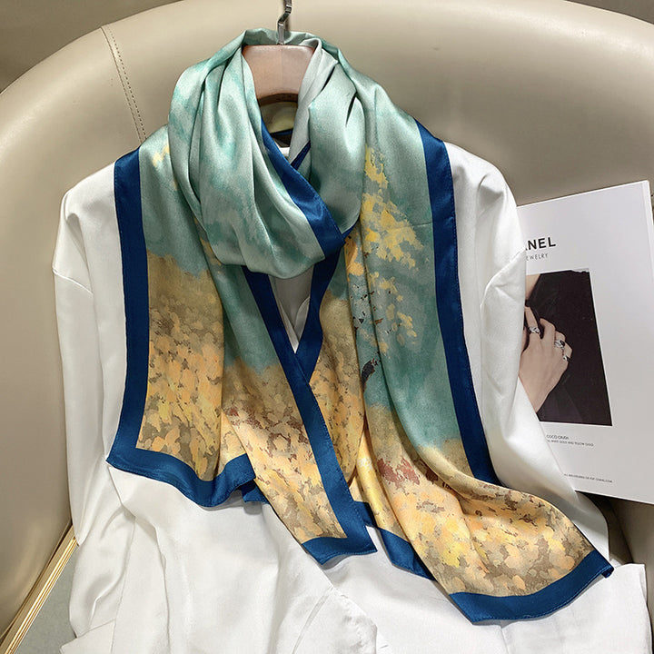 Hangzhou Silk Scarf – High-End Mulberry Silk Vintage French Style Scarf
