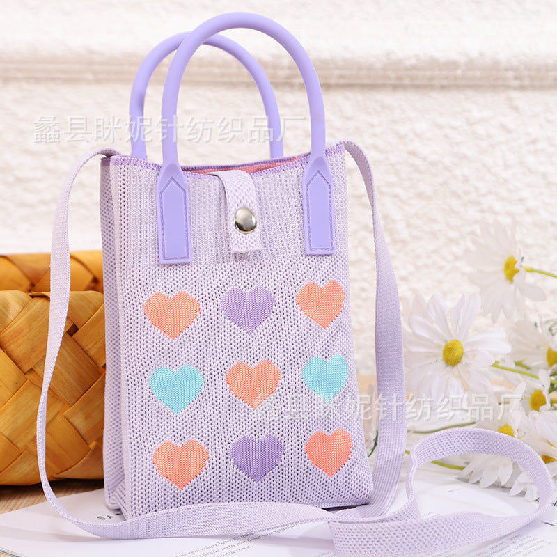 Bolso de punto de moda transfronterizo: bolso bandolera para teléfono de estilo chino
