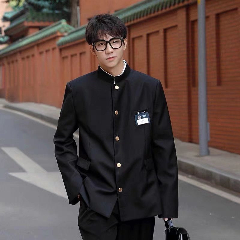 Traje Zhongshan de alta gama y uniforme DK de estilo japonés para niños: conjunto de tres piezas de estilo urbano