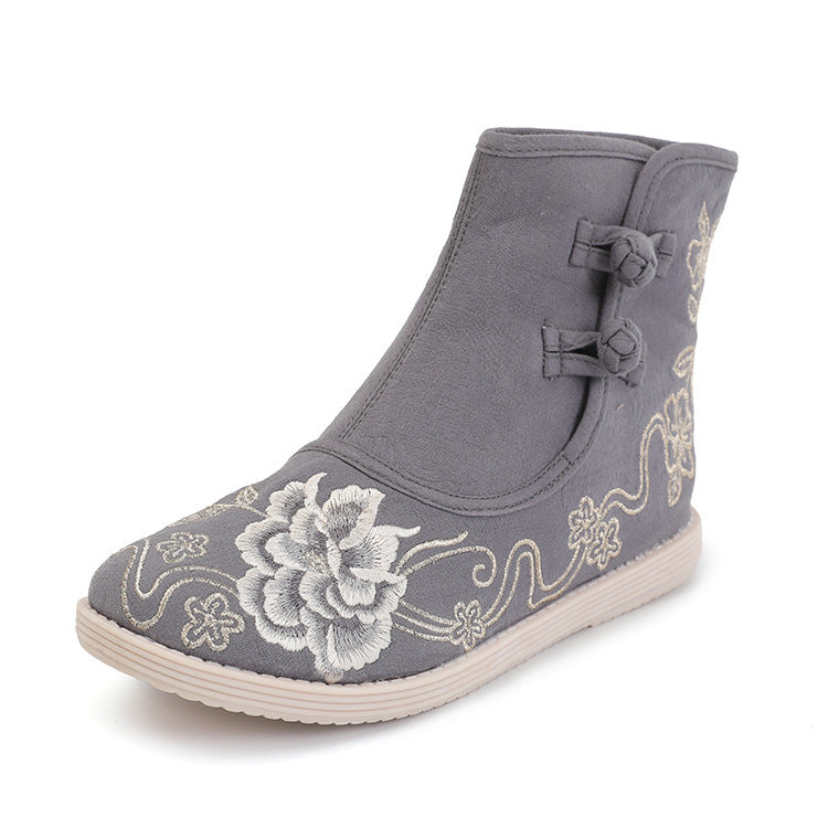 Discounted boots! No refunds! Taiwan Art Old Beijing embroidered shoes cloth shoes ethnic style Chinese clothing Zen tea