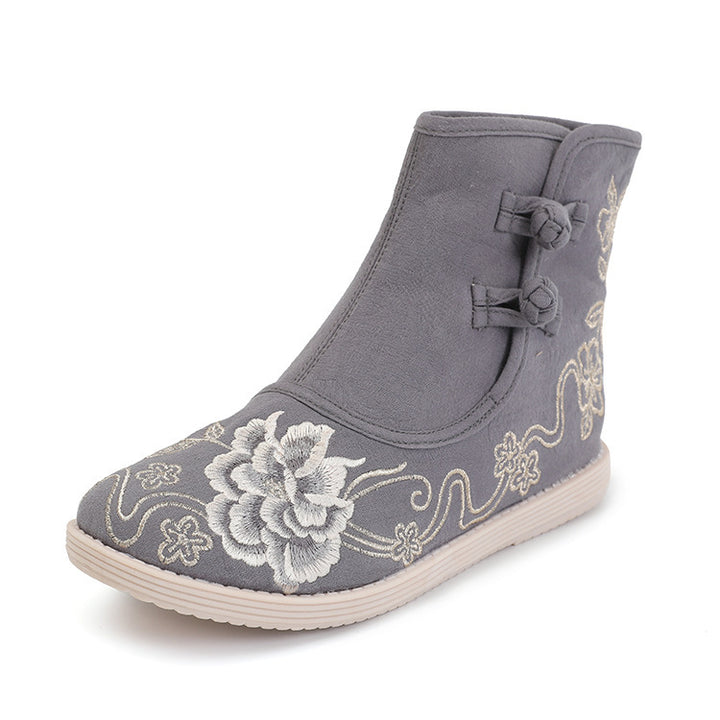 Discounted boots! No refunds! Taiwan Art Old Beijing embroidered shoes cloth shoes ethnic style Chinese clothing Zen tea