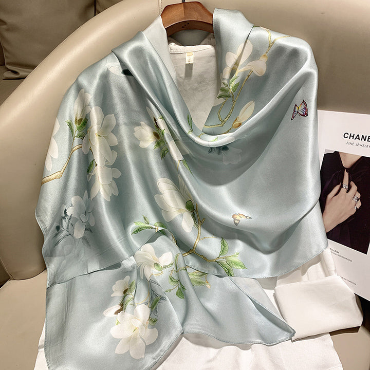 Hangzhou Silk Scarf – High-End Mulberry Silk Vintage French Style Scarf