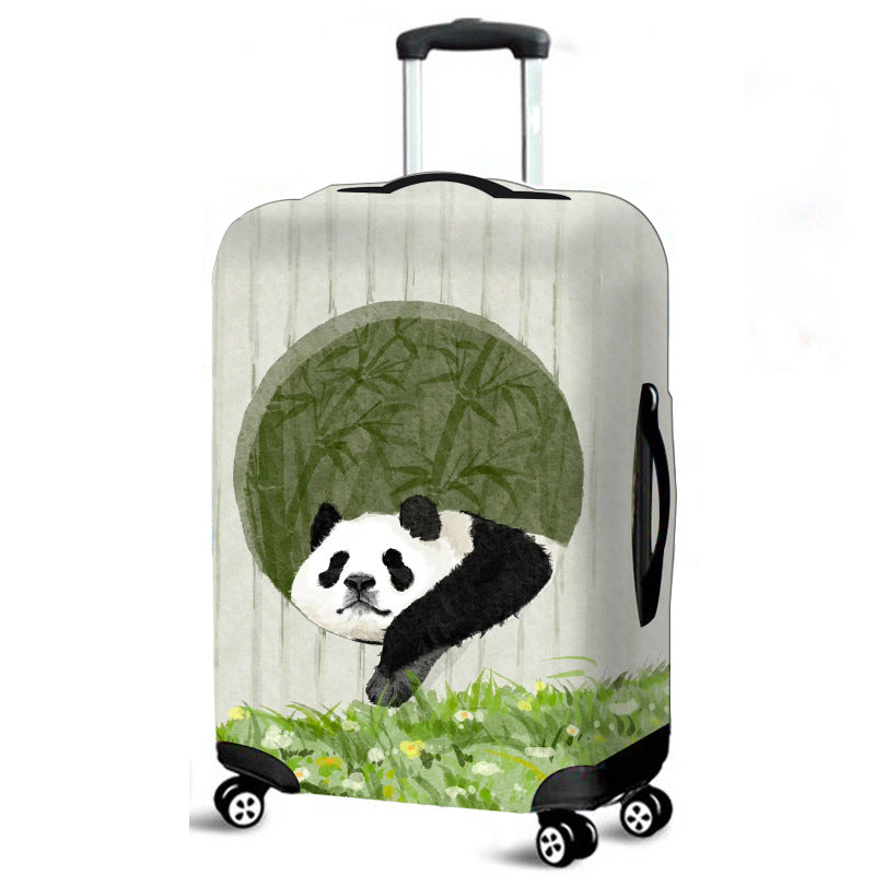 Funda de equipaje de panda estilo chino transfronterizo, protector elástico para maletas con ruedas, funda de viaje a prueba de polvo