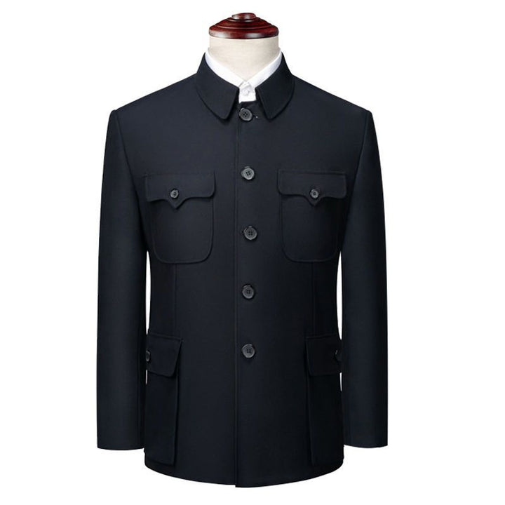 Spring & Autumn Army Casual Wear and Zhongshan Suits for Middle-aged and Elderly Men