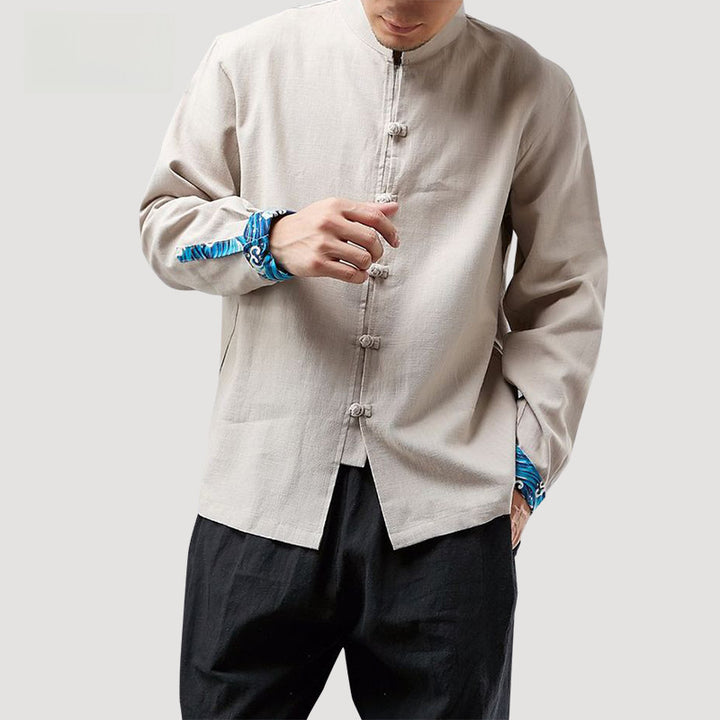 Chaqueta Zhongshan juvenil de estilo chino | Traje Tang Hanfu ajustado | Atuendo tradicional para caballeros