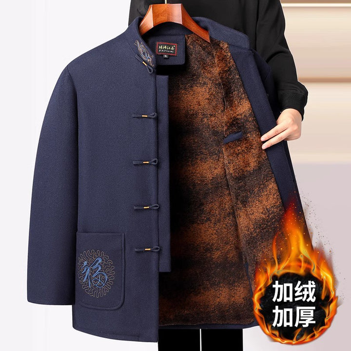 Men’s Elderly Tang Suit Jacket | Spring & Autumn Collection for Ages 60-80 | Grandpa 2024 New Set