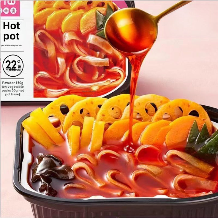 莫小仙麻辣成都自热火锅 | 麻辣鸭血和内脏