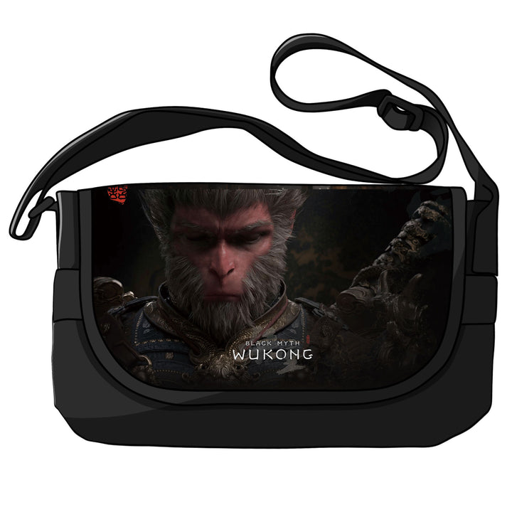 Bolso de hombro de lona AAA chino "Mito Negro: Wukong": un moderno bolso cruzado con estampados inspirados en mitos.