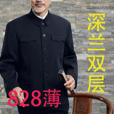 Chaqueta de traje Zhongshan para hombre, ropa de abrigo tradicional china para otoño