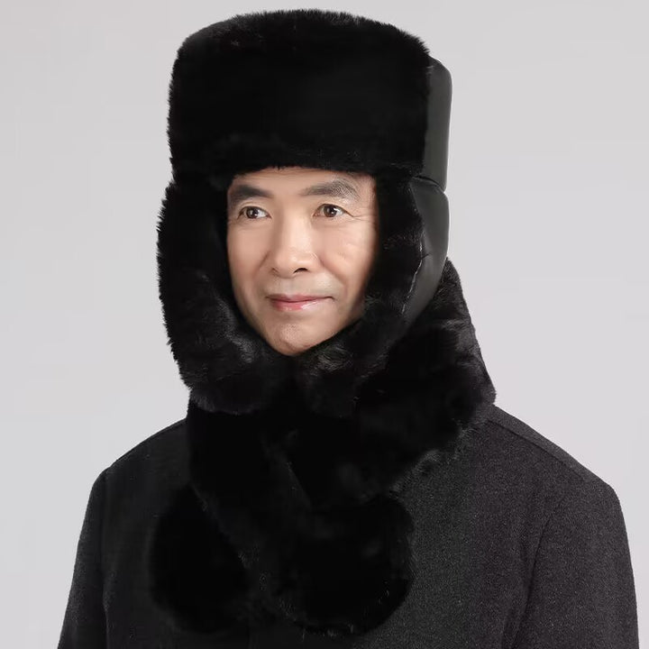 Men's Winter Lei Feng Hat for Seniors – Thickened Cotton Cap with Ear Protection for Elderly