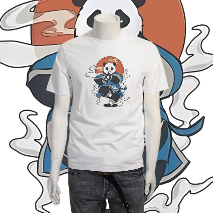2024 Spring/Summer Men’s Cotton Short Sleeve T-Shirt – Round Neck Slim Fit Plus Size National Tide Style