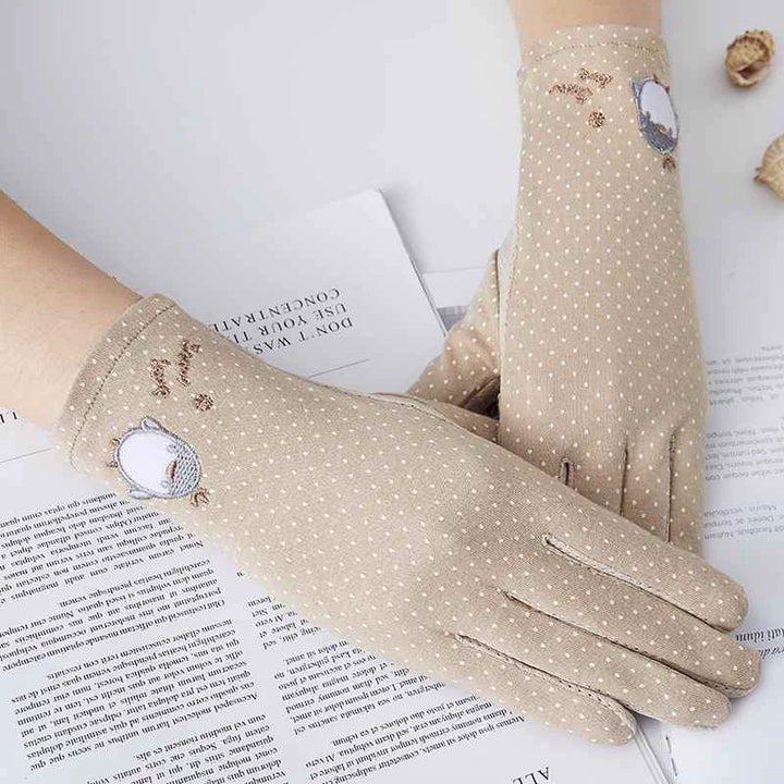 Guantes de moda de estilo chino, de verano, de encaje fino para mujer, con protección UV, para ciclismo al aire libre, compatibles con pantallas táctiles, transpirables, para conducir.