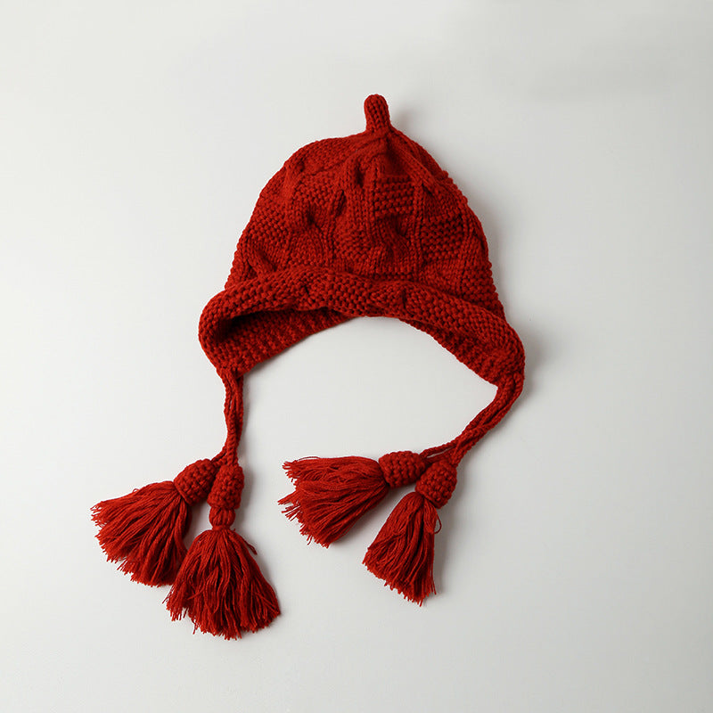 Bufanda de punto unisex de invierno: rojo festivo para Navidad y Año Nuevo