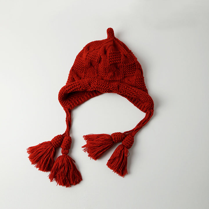 Bufanda de punto unisex de invierno: rojo festivo para Navidad y Año Nuevo
