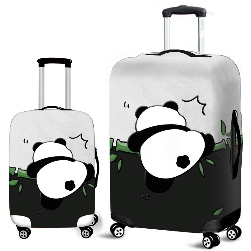 Funda de equipaje de panda estilo chino transfronterizo, protector elástico para maletas con ruedas, funda de viaje a prueba de polvo