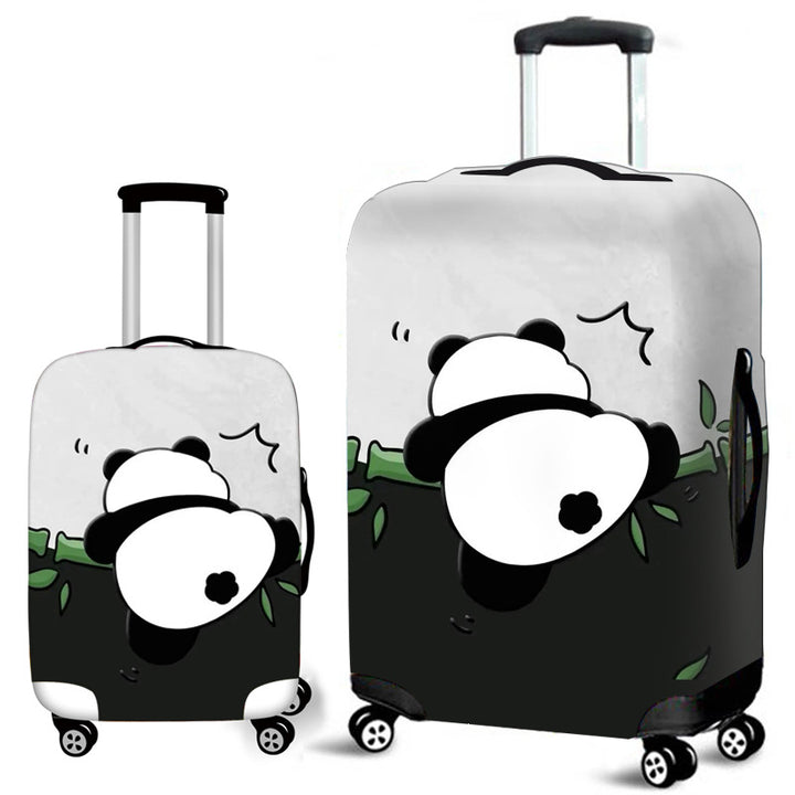 Funda de equipaje de panda estilo chino transfronterizo, protector elástico para maletas con ruedas, funda de viaje a prueba de polvo
