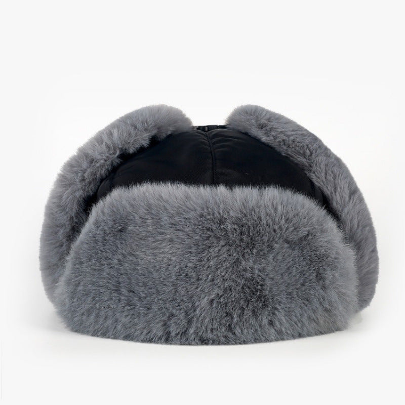 Gorro Raymond cálido estilo chino para hombre: gorro de algodón grueso con protección auditiva, resistente al viento y al frío invernal, estilo tren noreste.