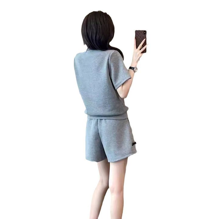 2024 Summer New Trendy Chinese Style Sports Set for Women – Stylish Button-Closure Top and Shorts Two-Piece Set