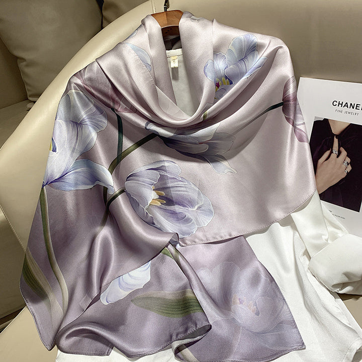 Hangzhou Silk Scarf – High-End Mulberry Silk Vintage French Style Scarf