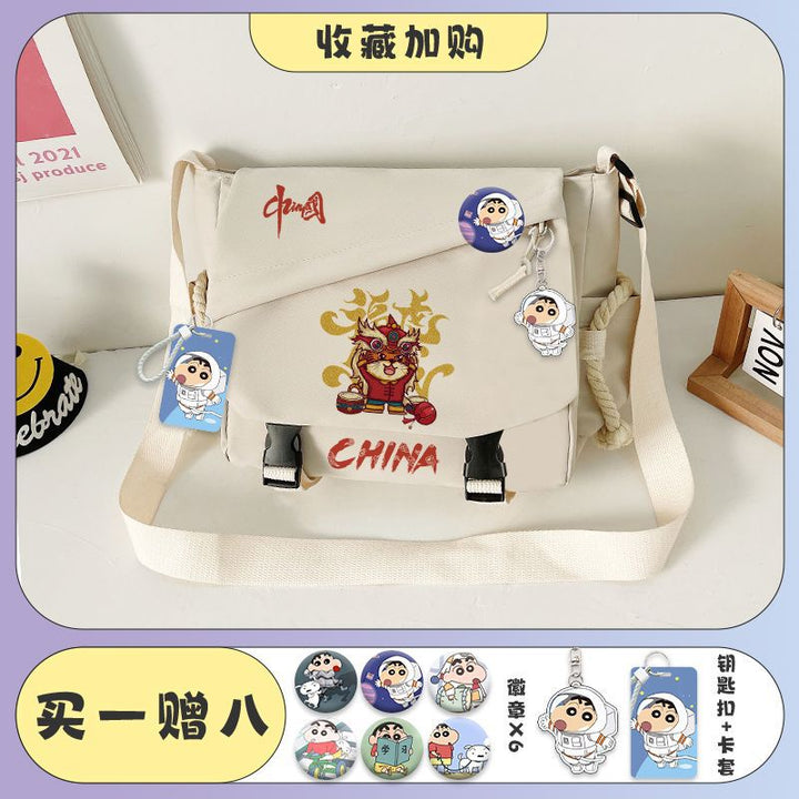 Bolso bandolera deportivo unisex de gran capacidad, moderno y moderno, estilo urbano minimalista Harajuku.