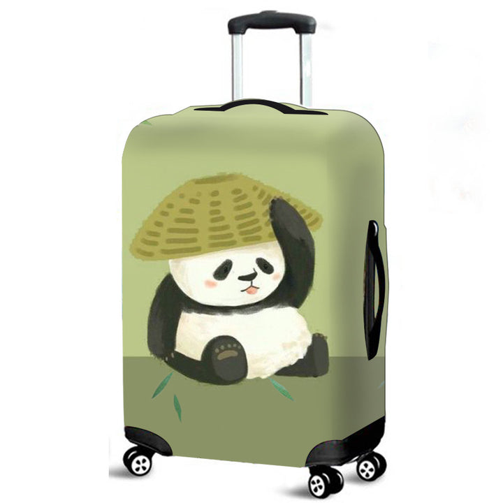 Funda de equipaje de panda estilo chino transfronterizo, protector elástico para maletas con ruedas, funda de viaje a prueba de polvo