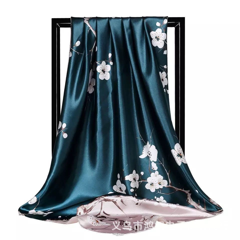 Nuevo regalo de estilo chino para mujer: pañuelo de seda con estampado "Mil millas de ríos y montañas", chal cuadrado grande para el Día de la Madre.
