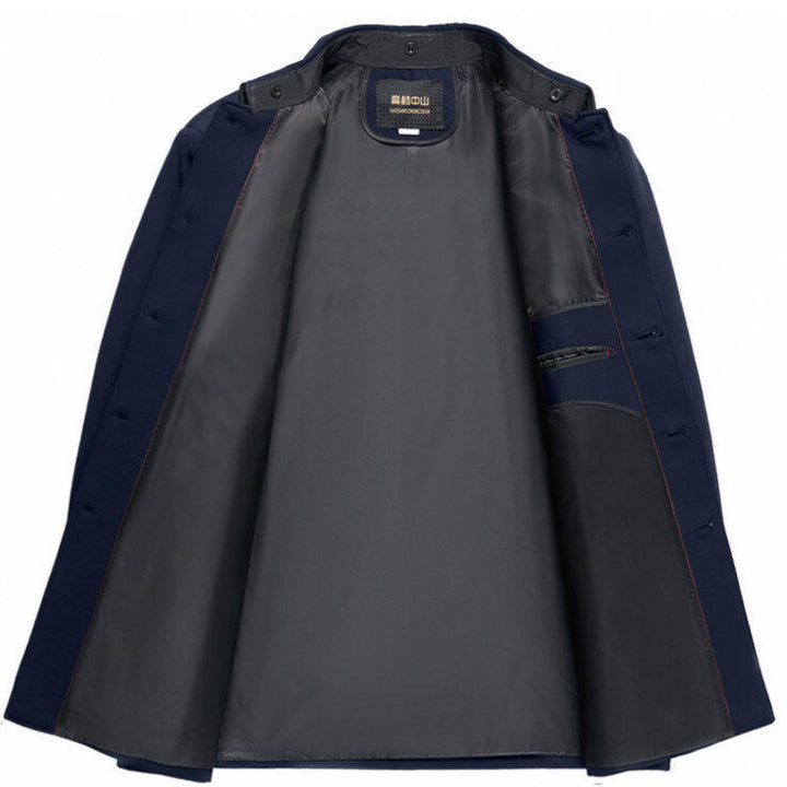 Traje Z Zhongshan para hombre, traje de una pieza, abrigo estilo primavera y otoño, traje de papá, traje Zhongshan para ancianos, ropa de estilo chino