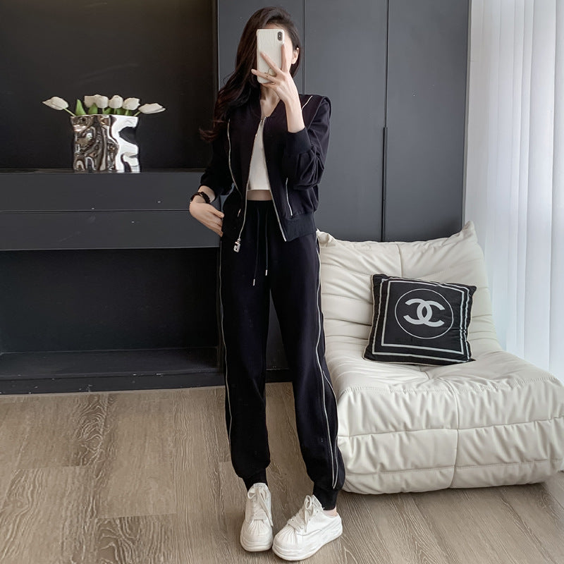 Spring and Autumn Casual Two-Piece Set for Women – 2023 Fashion Printed Short Sleeve Top and Shorts