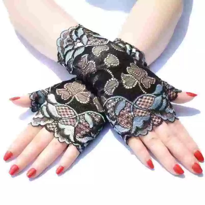 Guantes de estilo chino, mangas de doncella china para mujer, estilo subcultural de encaje de alta gama, puños, decoración de muñeca moderna