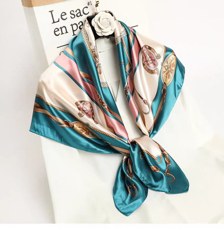 Nuevo regalo de estilo chino para mujer: pañuelo de seda con estampado "Mil millas de ríos y montañas", chal cuadrado grande para el Día de la Madre.