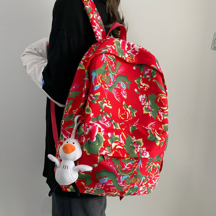 2024 New Design Northeastern Floral Backpack – Trendy School Bag & Short Trip Travel Backpack