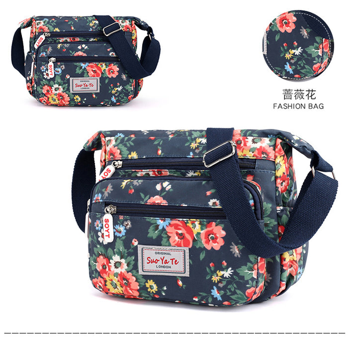 Nuevo bolso bandolera con estampado floral: bolso cuadrado pequeño de estilo étnico