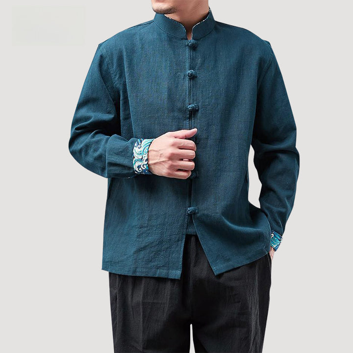 Chaqueta Zhongshan juvenil de estilo chino | Traje Tang Hanfu ajustado | Atuendo tradicional para caballeros