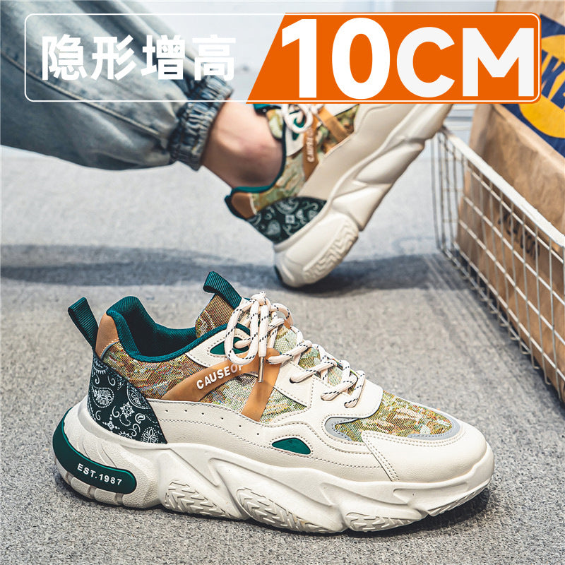 Zapatillas deportivas para hombre con aumento de altura oculto (2024): zapatos transpirables de suela gruesa con aumento de 10 cm