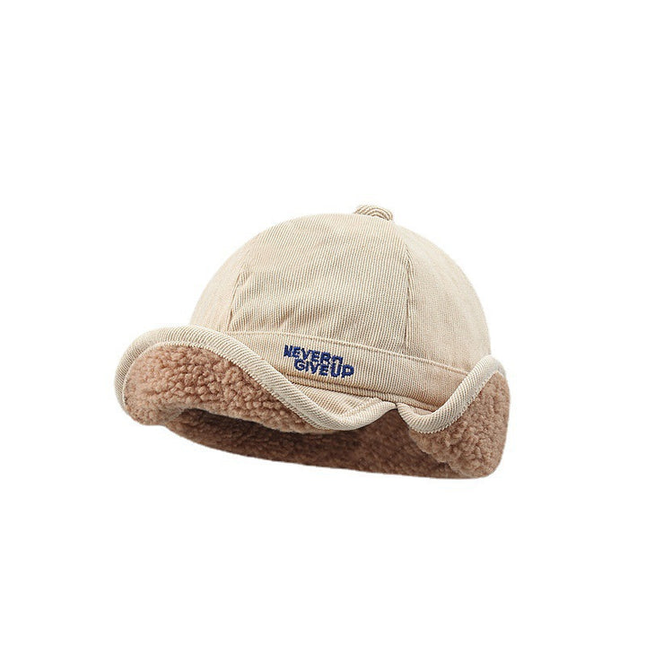 Gorro de aviador de lana de cordero gruesa Trendy Ins: gorro cálido con orejeras para hombre y mujer, ideal para ciclismo de invierno.