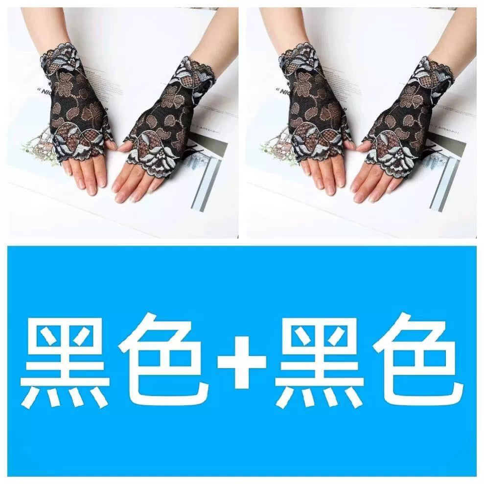 Guantes de estilo chino, mangas de doncella china para mujer, estilo subcultural de encaje de alta gama, puños, decoración de muñeca moderna