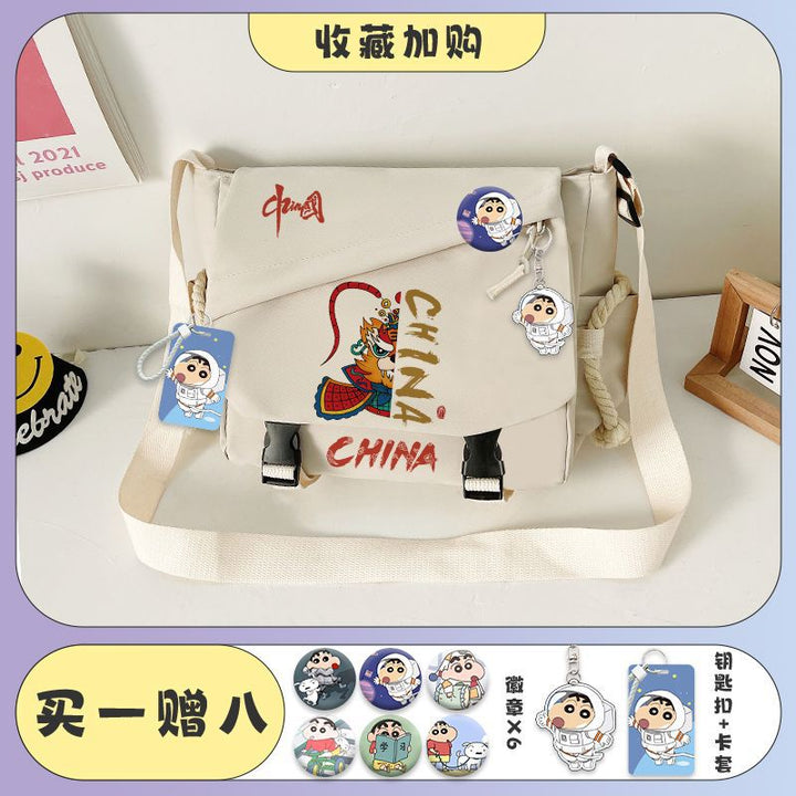 Bolso bandolera deportivo unisex de gran capacidad, moderno y moderno, estilo urbano minimalista Harajuku.