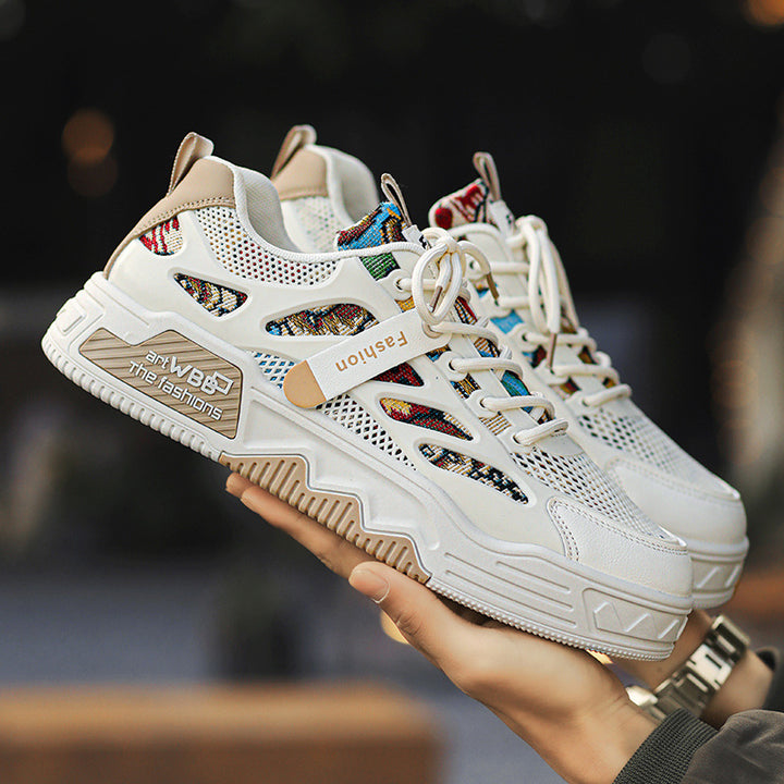 2024 new national trend men's shoes summer breathable versatile niche original casual shoes thick bottom non-slip sports trendy shoes