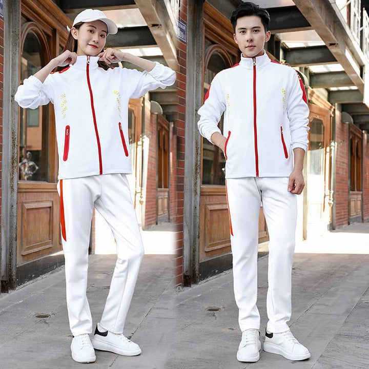 Conjunto deportivo holgado e informal de tendencia china para primavera/otoño para hombre y mujer: sudadera y pantalón deportivo para pareja, uniforme escolar o ropa informal.