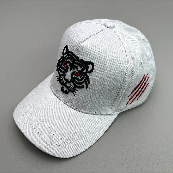 Gorra de béisbol tradicional de danza callejera hip-hop con dragón y tigre de tendencia nacional: gorra deportiva unisex transpirable con protección solar y ala plana ajustable.
