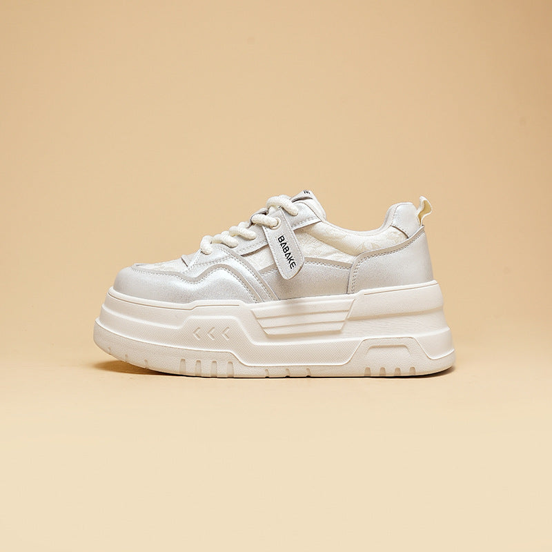 2024 Spring New Chinese-Style Women's Shoes: Embroidered Platform Sneakers with Casual Elevated Sole