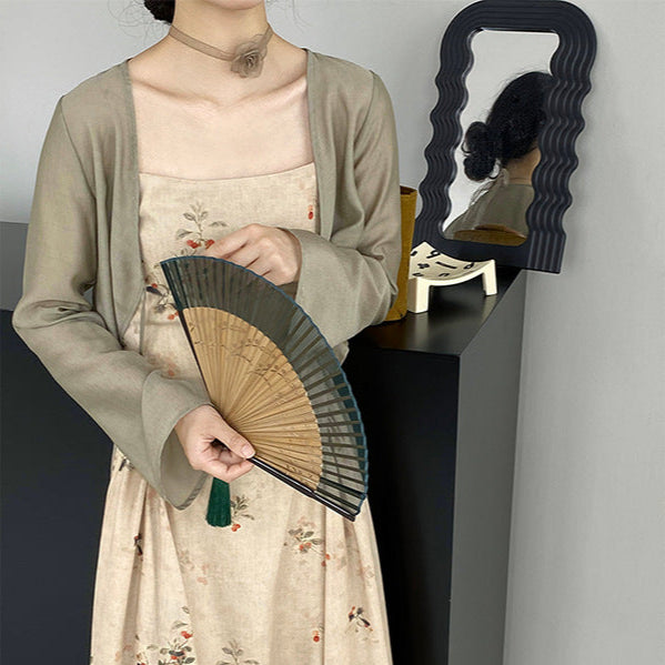 Conjunto de vestido con tirantes estilo cheongsam mejorado de primavera y verano de Jiangzuo Xinghua Yanyu, nuevo estilo nacional retro chino