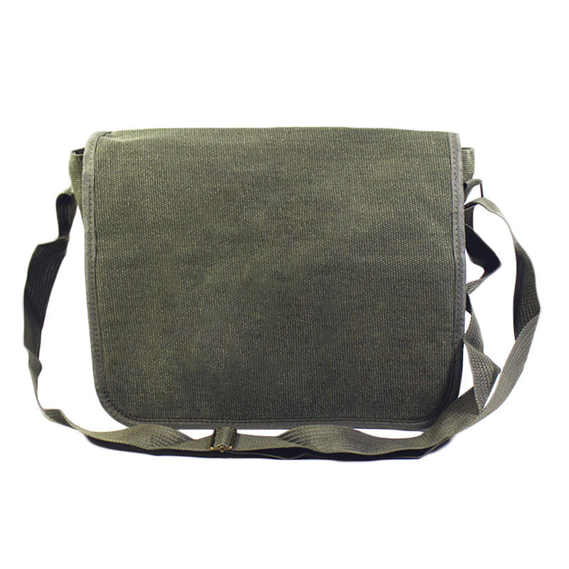 Vintage Mao Zedong "Serve the People" Red Army Bag, Lei Feng Canvas Five-Pointed Star Crossbody Bag, Red Star Shoulder Bag, Green Retro Style