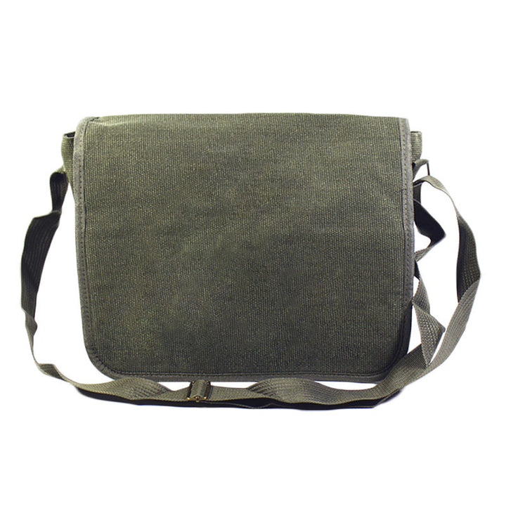Vintage Mao Zedong "Serve the People" Red Army Bag, Lei Feng Canvas Five-Pointed Star Crossbody Bag, Red Star Shoulder Bag, Green Retro Style