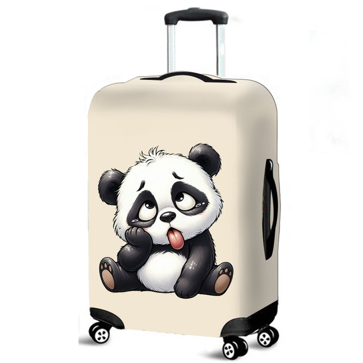 Funda de equipaje de panda estilo chino transfronterizo, protector elástico para maletas con ruedas, funda de viaje a prueba de polvo