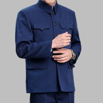 Chaqueta de traje Zhongshan para hombre, ropa de abrigo tradicional china para otoño