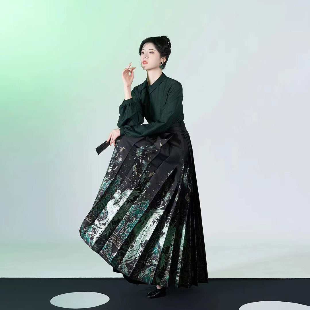 Qingyu Modernized Ma Mian Skirt | Ming-Style Hanfu for Women | Daily Wear and Commuting