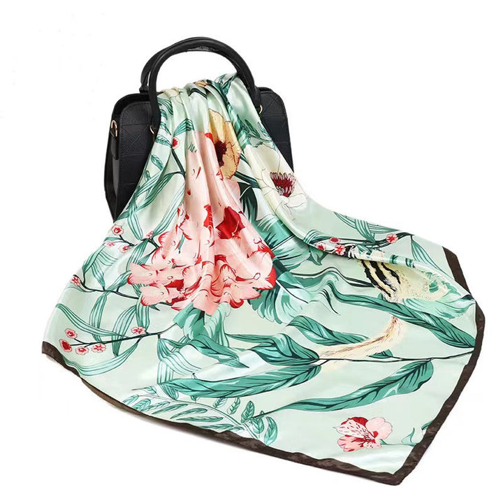 Nuevo regalo de estilo chino para mujer: pañuelo de seda con estampado "Mil millas de ríos y montañas", chal cuadrado grande para el Día de la Madre.