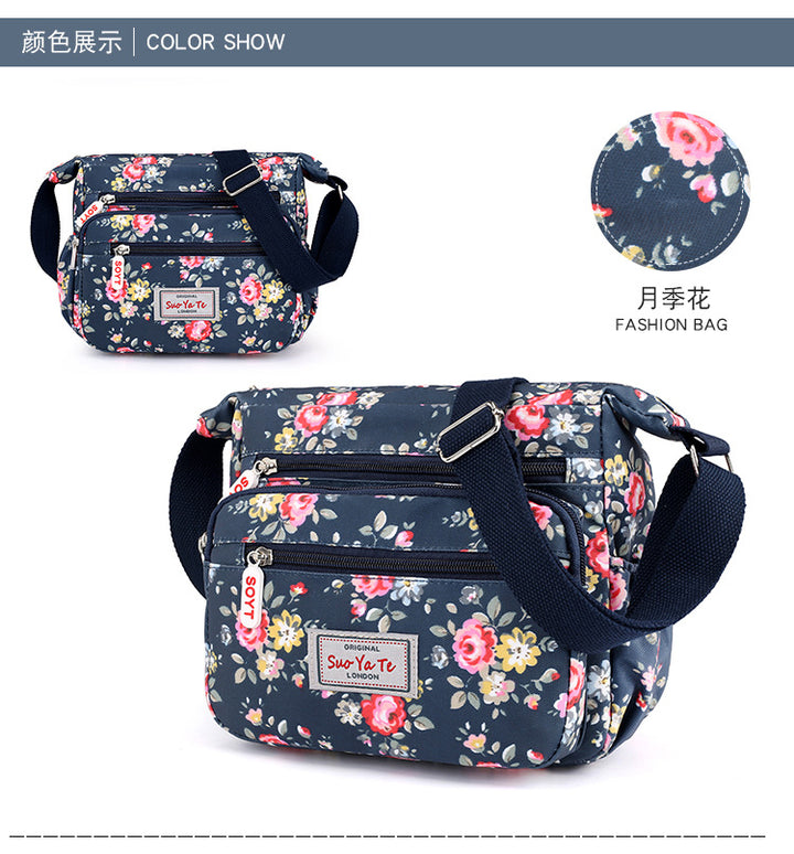 Nuevo bolso bandolera con estampado floral: bolso cuadrado pequeño de estilo étnico